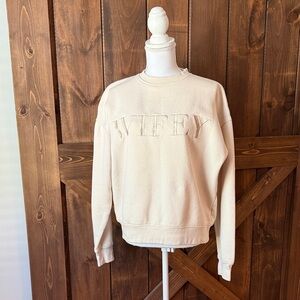 Cream 'Wifey' Sweatshirt